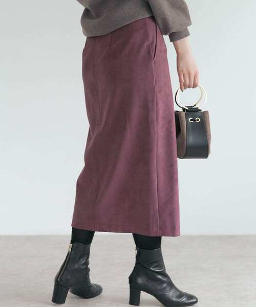 URBAN RESEARCH ROSSO WOMEN（アーバンリサーチ　ロッソ）の「エコスエードタイトスカート（スカート・レディース・パープル系その他/ブルー系その他/ブラウン・36/38）」の6枚目の写真