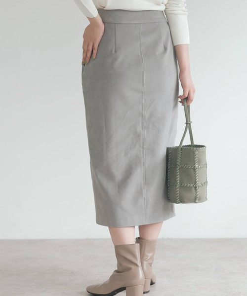 URBAN RESEARCH ROSSO WOMEN（アーバンリサーチ　ロッソ）の「エコスエードタイトスカート（スカート・レディース・パープル系その他/ブルー系その他/ブラウン・36/38）」の10枚目の写真