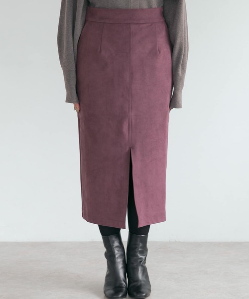 URBAN RESEARCH ROSSO WOMEN（アーバンリサーチ　ロッソ）の「エコスエードタイトスカート（スカート・レディース・パープル系その他/ブルー系その他/ブラウン・36/38）」の20枚目の写真