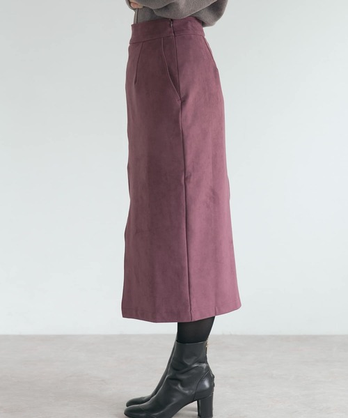 URBAN RESEARCH ROSSO WOMEN（アーバンリサーチ　ロッソ）の「エコスエードタイトスカート（スカート・レディース・パープル系その他/ブルー系その他/ブラウン・36/38）」の21枚目の写真