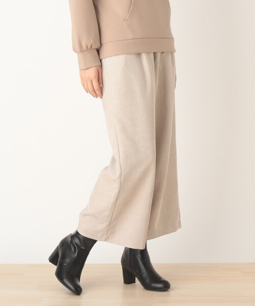 DRESKIP(ドレスキップ)の「◆コ-ディロイワイドパンツ(その他パンツ・レディース・ダークグレー/オフホワイト/グレー系その他・02/04/03)」の2枚目の写真