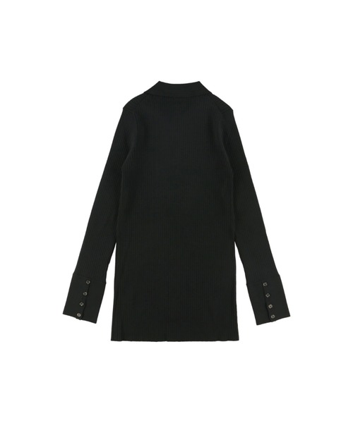 ALEXIA STAM（アリシアスタン）の「Fake Leather Pocket Rib Knit Top/フェイクレザーポケットリブニットトップ（Tシャツ/カットソー・レディース・ブラック/ベージュ/ブルー・FREE）」の18枚目の写真