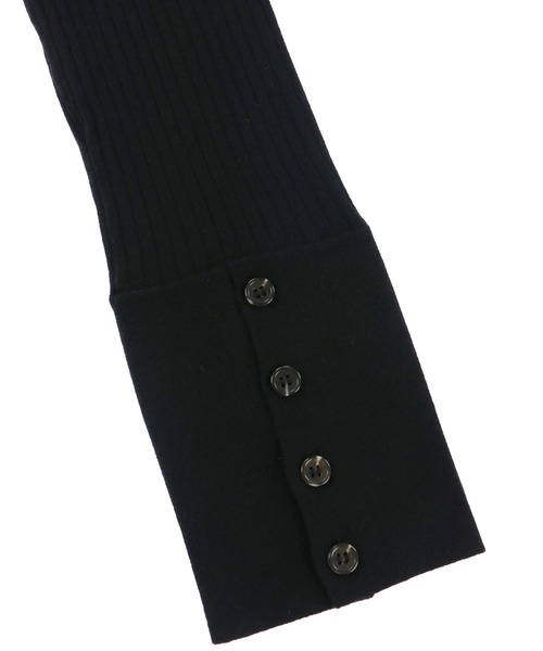 ALEXIA STAM（アリシアスタン）の「Fake Leather Pocket Rib Knit Top/フェイクレザーポケットリブニットトップ（Tシャツ/カットソー・レディース・ブラック/ベージュ/ブルー・FREE）」の15枚目の写真