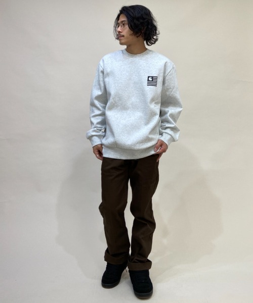 Carhartt(カーハート)の「Carhartt WIP/カーハートダブリューアイピー クルースウェット I029528(スウェット・メンズ・ブラウン/グレー/ブラック・XL/L/M)」の15枚目の写真