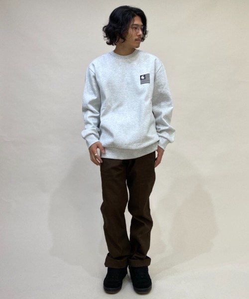 Carhartt(カーハート)の「Carhartt WIP/カーハートダブリューアイピー クルースウェット I029528(スウェット・メンズ・ブラウン/グレー/ブラック・XL/L/M)」の16枚目の写真