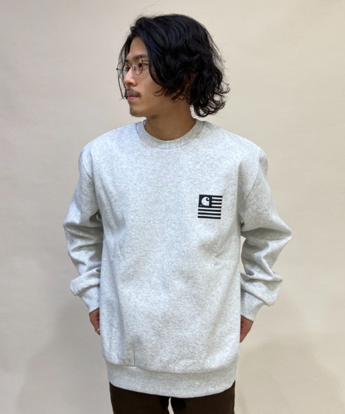 Carhartt(カーハート)の「Carhartt WIP/カーハートダブリューアイピー クルースウェット I029528(スウェット・メンズ・ブラウン/グレー/ブラック・XL/L/M)」の13枚目の写真