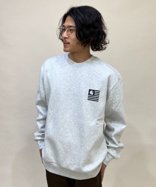 Carhartt(カーハート)の「Carhartt WIP/カーハートダブリューアイピー クルースウェット I029528(スウェット・メンズ・ブラウン/グレー/ブラック・XL/L/M)」の14枚目の写真