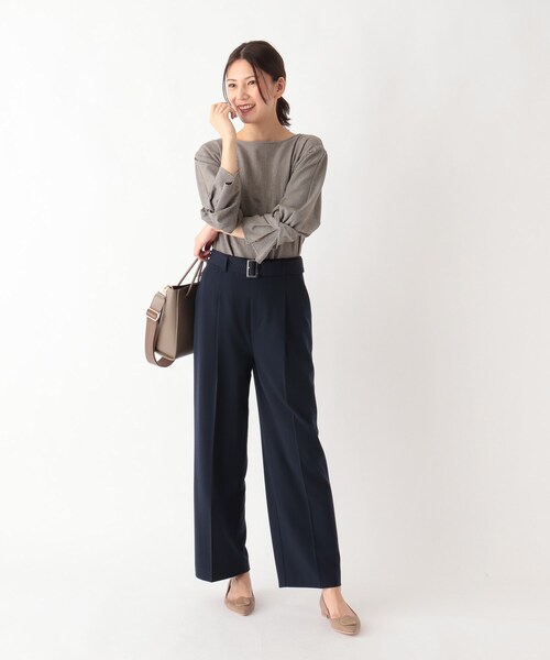 SOUP（スープ）の「◆センタープレスきれいめストレートパンツ（チェック柄・無地）（その他パンツ・レディース・サンドベージュ/ネイビー/ブラウン系2/ベージュ系1・07/09/11）」の22枚目の写真