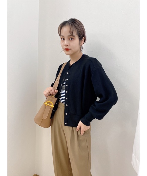 JUMELLE（ジュメロ）の「ハニカムカーディガン（カーディガン/ボレロ・レディース・テラコッタ/グレイッシュベージュ/ブラック・FREE）」の17枚目の写真