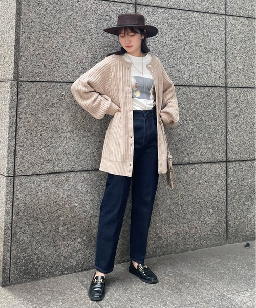 EPIMI E'PIMMY(エピミエピミー)の「《ユニセックス》マルチウェイリブオーバーチュニックカーディガン(カーディガン/ボレロ・レディース・ブラック/ベージュ/オフホワイト/杢グレー/ブラウン系その他・MEDIUM)」の17枚目の写真