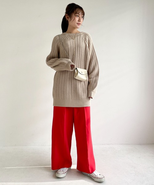 EPIMI E'PIMMY(エピミエピミー)の「《ユニセックス》マルチウェイリブオーバーチュニックカーディガン(カーディガン/ボレロ・レディース・ブラック/ベージュ/オフホワイト/杢グレー/ブラウン系その他・MEDIUM)」の19枚目の写真