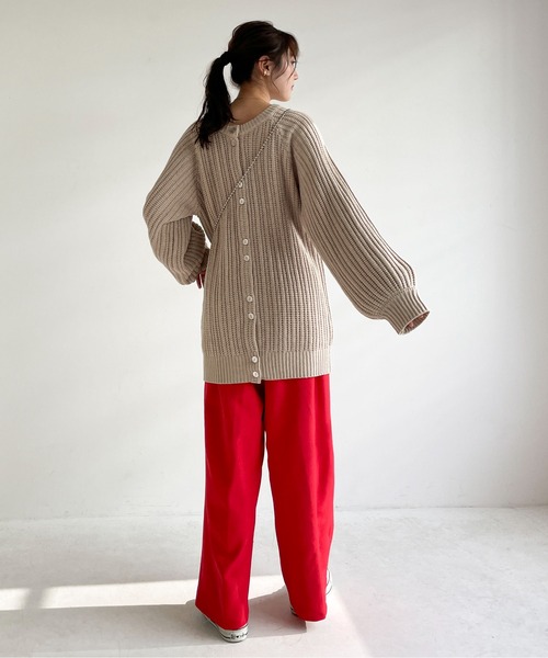 EPIMI E'PIMMY(エピミエピミー)の「《ユニセックス》マルチウェイリブオーバーチュニックカーディガン(カーディガン/ボレロ・レディース・ブラック/ベージュ/オフホワイト/杢グレー/ブラウン系その他・MEDIUM)」の20枚目の写真