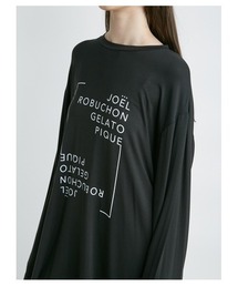 正規品♡ロブション♡シルク♡レーヨンバックロゴ上下セット　ジェラートピケ ジェラートピケレーヨンロゴ上下セットブラック×ブラック