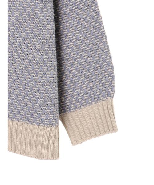 earth music&ecology（アースミュージックアンドエコロジー）の「ジャガードニットプルオーバー ＊（ニット/セーター・レディース・ブラック/ベージュ/サックスブルー・FREE）」の16枚目の写真