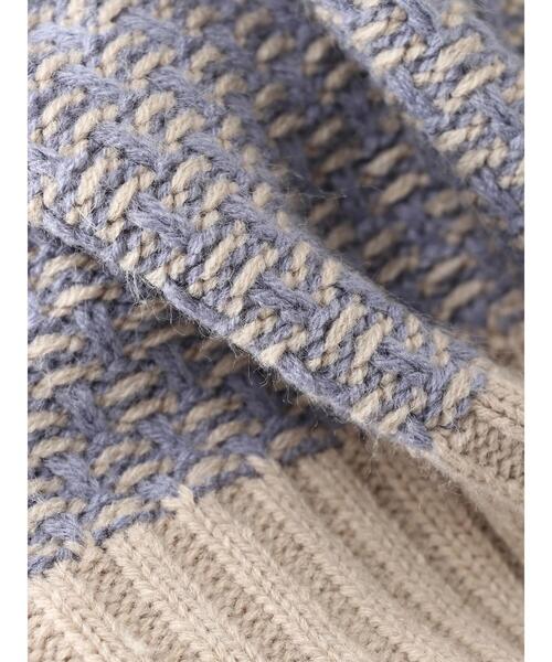 earth music&ecology（アースミュージックアンドエコロジー）の「ジャガードニットプルオーバー ＊（ニット/セーター・レディース・ブラック/ベージュ/サックスブルー・FREE）」の18枚目の写真