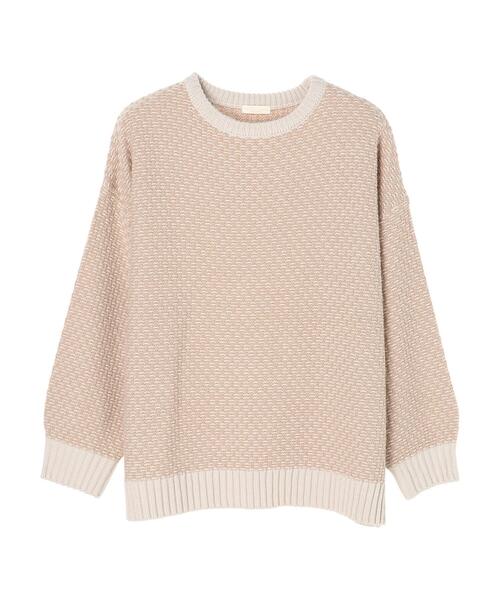 earth music&ecology（アースミュージックアンドエコロジー）の「ジャガードニットプルオーバー ＊（ニット/セーター・レディース・ブラック/ベージュ/サックスブルー・FREE）」の20枚目の写真