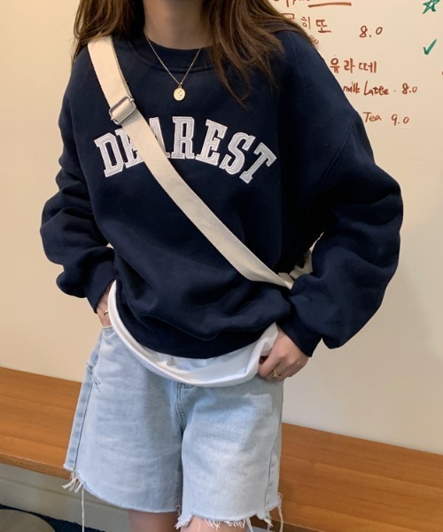 H.Warren(エイチウォーレン)の「カレッジロゴスウェット(スウェット・レディース・グレー/ネイビー・FREE)」の9枚目の写真