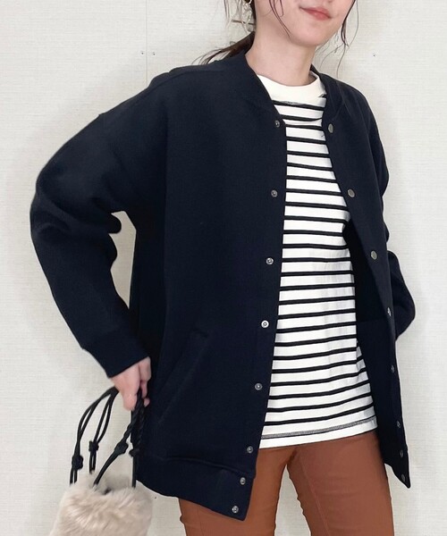 SHOO・LA・RUE(シューラルー)の「◆裏起毛ブルゾン(ブルゾン・レディース・チャコールグレー/ピンク系/ブラック/アイボリー・00)」の3枚目の写真