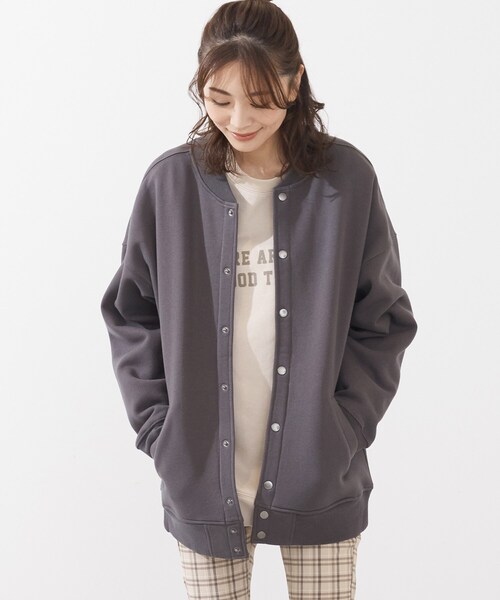 SHOO・LA・RUE(シューラルー)の「◆裏起毛ブルゾン(ブルゾン・レディース・チャコールグレー/ピンク系/ブラック/アイボリー・00)」の11枚目の写真