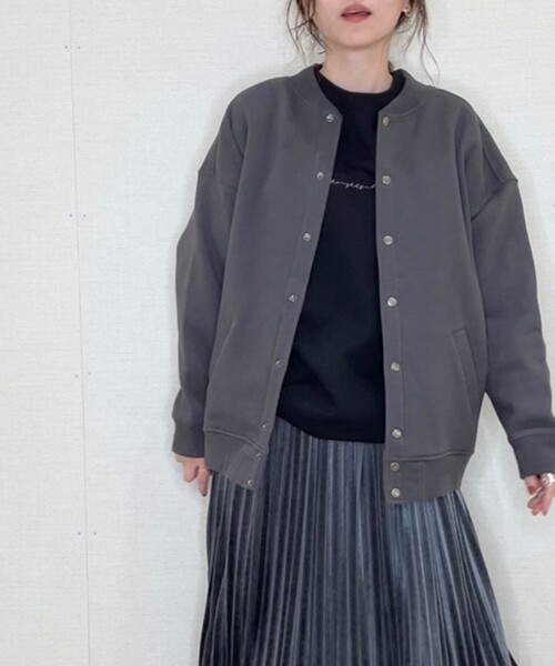 SHOO・LA・RUE(シューラルー)の「◆裏起毛ブルゾン(ブルゾン・レディース・チャコールグレー/ピンク系/ブラック/アイボリー・00)」の19枚目の写真