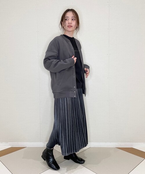 SHOO・LA・RUE(シューラルー)の「◆裏起毛ブルゾン(ブルゾン・レディース・チャコールグレー/ピンク系/ブラック/アイボリー・00)」の17枚目の写真