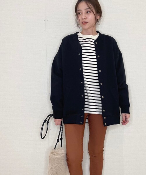 SHOO・LA・RUE(シューラルー)の「◆裏起毛ブルゾン(ブルゾン・レディース・チャコールグレー/ピンク系/ブラック/アイボリー・00)」の10枚目の写真