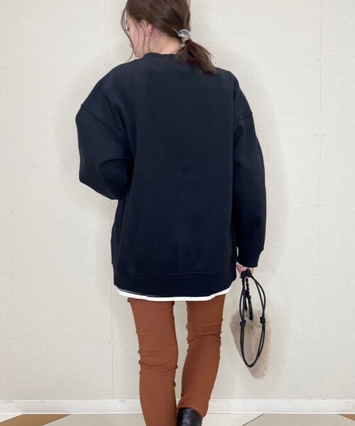 SHOO・LA・RUE(シューラルー)の「◆裏起毛ブルゾン(ブルゾン・レディース・チャコールグレー/ピンク系/ブラック/アイボリー・00)」の7枚目の写真