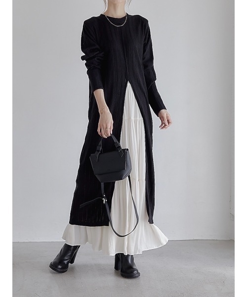 amel（エイメル）の「カットデザインワンピース（ワンピース・レディース・ブラック・FREE）」の2枚目の写真