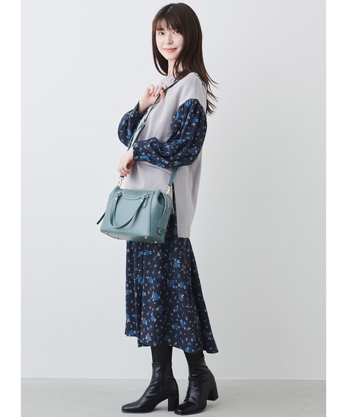 IEDIT(イディット)の「IEDIT 3部屋構造で便利! 九星気学師 徳永暁美さん監修 ハッピーを呼び込む カラーボストンバッグ〈ブルーグリーン〉(ボストンバッグ・レディース・ブルーグリーン・ONE SIZE)」の8枚目の写真