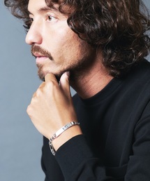 シルバー フィガロチェーン/プレート ブレスレット