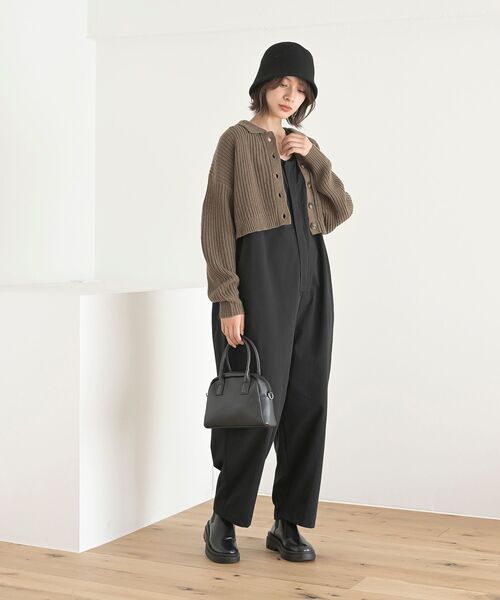 rps（アールピーエス）の「襟付きニットショートカーディガン（カーディガン/ボレロ・レディース・チャコールグレー/ダークグリーン/イエロー/アイボリー/ベージュ系その他/サックスブルー/ブルー/ラベンダー/ライトベージュ/イエロー系その他/ブラウン・M/フリー）」の20枚目の写真