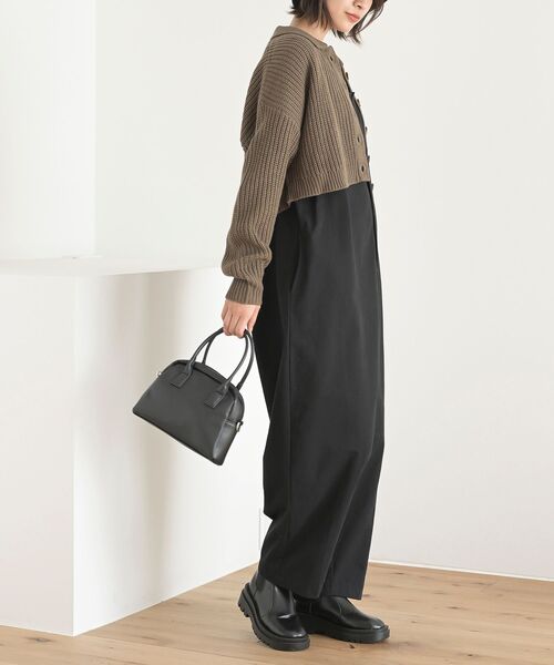 rps（アールピーエス）の「襟付きニットショートカーディガン（カーディガン/ボレロ・レディース・チャコールグレー/ダークグリーン/イエロー/アイボリー/ベージュ系その他/サックスブルー/ブルー/ラベンダー/ライトベージュ/イエロー系その他/ブラウン・M/フリー）」の22枚目の写真