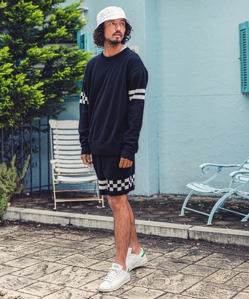 MARBLES(マーブルズ)の「MARBLES (マーブルズ)mn2491-CHECKER BORDER KNIT PULLOVER チェッカーボーダーニットプルオーバー(ニット/セーター・メンズ・トップグレー/ネイビー・MEDIUM/LARGE/X-LARGE)」の11枚目の写真