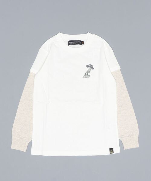 KRIFF MAYER Kid's Collection（クリフメイヤーキッズコレクション）の「ゆるJOIN-TEE（Tシャツ/カットソー・キッズ・ブルー/オリーブ/チャコール/オフホワイト・150/130/120/140/160/170）」の2枚目の写真