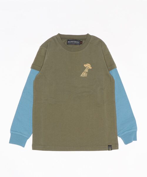 KRIFF MAYER Kid's Collection（クリフメイヤーキッズコレクション）の「ゆるJOIN-TEE（Tシャツ/カットソー・キッズ・ブルー/オリーブ/チャコール/オフホワイト・150/130/120/140/160/170）」の3枚目の写真