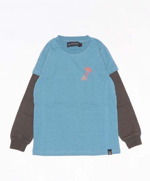 KRIFF MAYER Kid's Collection（クリフメイヤーキッズコレクション）の「ゆるJOIN-TEE（Tシャツ/カットソー・キッズ・ブルー/オリーブ/チャコール/オフホワイト・150/130/120/140/160/170）」の4枚目の写真