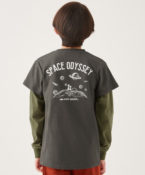 KRIFF MAYER Kid's Collection（クリフメイヤーキッズコレクション）の「ゆるJOIN-TEE（Tシャツ/カットソー・キッズ・ブルー/オリーブ/チャコール/オフホワイト・150/130/120/140/160/170）」の5枚目の写真
