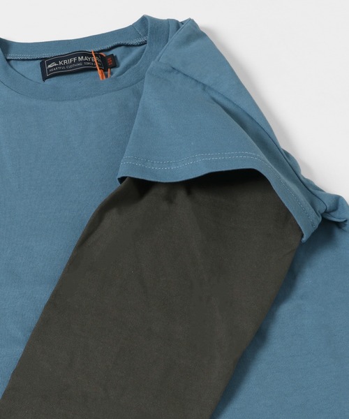 KRIFF MAYER Kid's Collection（クリフメイヤーキッズコレクション）の「ゆるJOIN-TEE（Tシャツ/カットソー・キッズ・ブルー/オリーブ/チャコール/オフホワイト・150/130/120/140/160/170）」の11枚目の写真