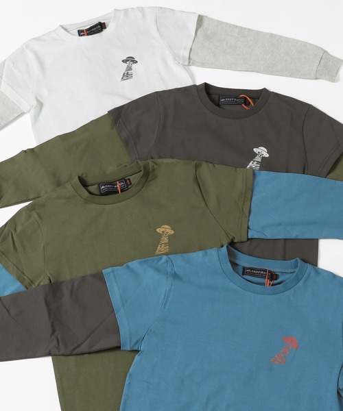 KRIFF MAYER Kid's Collection（クリフメイヤーキッズコレクション）の「ゆるJOIN-TEE（Tシャツ/カットソー・キッズ・ブルー/オリーブ/チャコール/オフホワイト・150/130/120/140/160/170）」の17枚目の写真