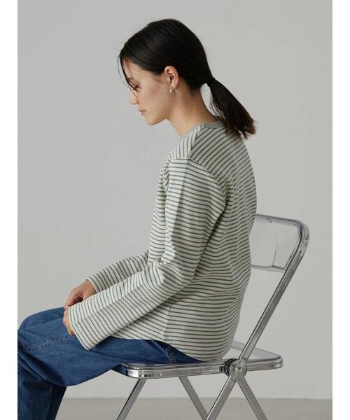 AMERICAN HOLIC（アメリカンホリック）の「マルチボーダーリブプルオーバー（Tシャツ/カットソー・レディース・ブラウン/アイボリー・M/L）」の16枚目の写真