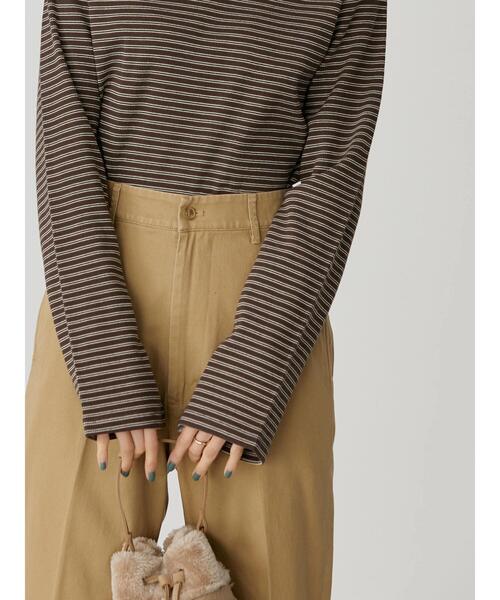 AMERICAN HOLIC（アメリカンホリック）の「マルチボーダーリブプルオーバー（Tシャツ/カットソー・レディース・ブラウン/アイボリー・M/L）」の14枚目の写真