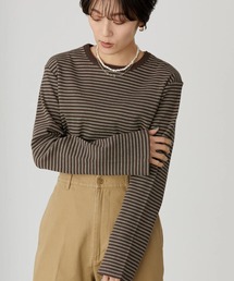 AMERICAN HOLIC | マルチボーダーリブプルオーバー(Tシャツ/カットソー)