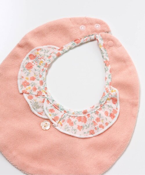 apres les cours（アプレレクール）の「花柄衿パイルスタイ（スタイ/よだれかけ・キッズ・ピンク/キナリ・90）」の7枚目の写真