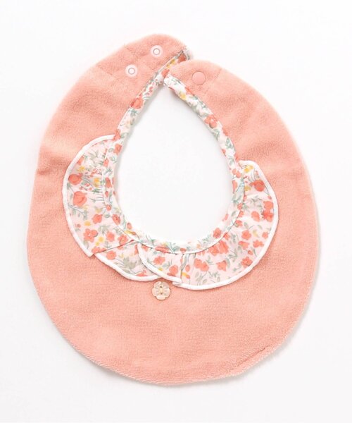 apres les cours（アプレレクール）の「花柄衿パイルスタイ（スタイ/よだれかけ・キッズ・ピンク/キナリ・90）」の12枚目の写真