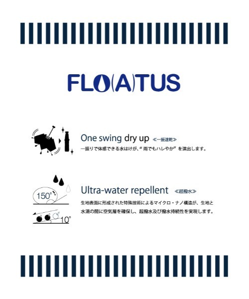 FLO(A)TUS（フロータス）の「折りたたみ傘 自動開閉 超撥水 ”フロータス 無地”（折りたたみ傘・レディース・ライトピンク/ライトグリーン/ブラック/オフホワイト/ネイビー・FREE）」の18枚目の写真
