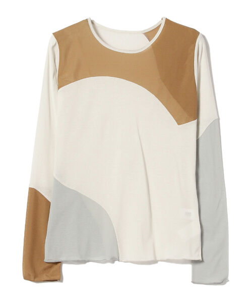 Ray BEAMS(レイビームス)の「RBS / シアー 配色 キリカエ ロングスリーブ Tシャツ(Tシャツ/カットソー・レディース・ブラック/オフホワイト・ONE SIZE)」の5枚目の写真