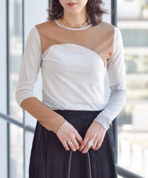 Ray BEAMS | RBS / シアー 配色 キリカエ ロングスリーブ Tシャツ(Tシャツ/カットソー)