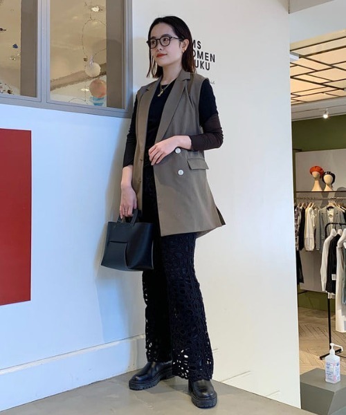 Ray BEAMS(レイビームス)の「RBS / シアー 配色 キリカエ ロングスリーブ Tシャツ(Tシャツ/カットソー・レディース・ブラック/オフホワイト・ONE SIZE)」の15枚目の写真