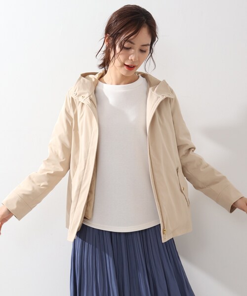 DRESKIP（ドレスキップ）の「◆【撥水/防花粉】キルトライナ－付マウンテンパーカー（ブルゾン・レディース・ブラック/ベージュ/グリーン系/カーキ・02/03/04）」の3枚目の写真