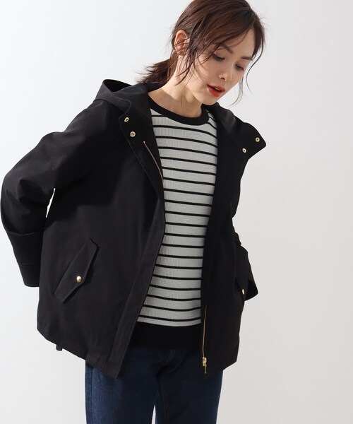 DRESKIP（ドレスキップ）の「◆【撥水/防花粉】キルトライナ－付マウンテンパーカー（ブルゾン・レディース・ブラック/ベージュ/グリーン系/カーキ・02/03/04）」の14枚目の写真